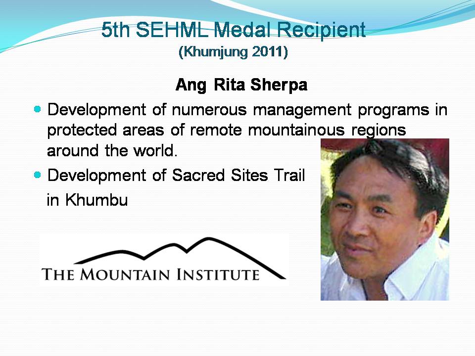 Slide #23, Sir Edmund Hillary Mountain Legacy Medal 2017 presentation event